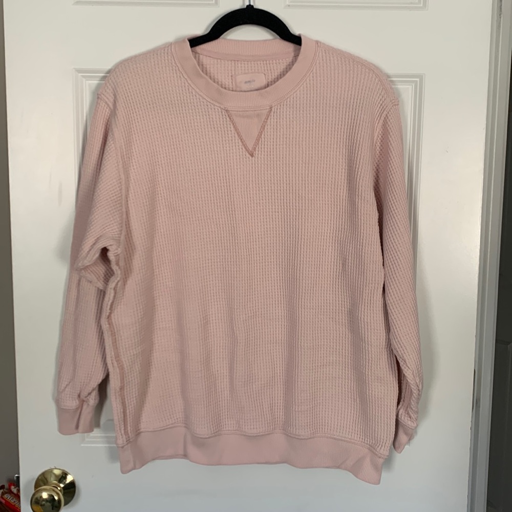 Pink Waffle Knit Sweater